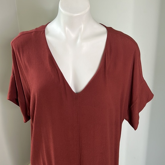 Madewell Novel V-Neck Short Viscose dress size large - Picture 3 of 8